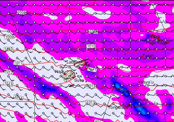 Fiji Islands forecast chart for Tuesday, May 12th, 2026 at 6:00 PM