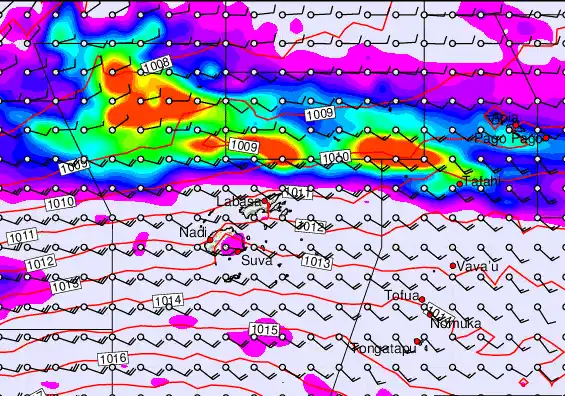 Fiji Islands forecast chart for Sunday, May 17th, 2026 at 6:00 AM