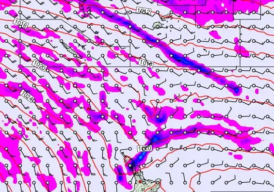 New Zealand to Fiji forecast chart for Tuesday, May 12th, 2026 at 12:00 AM