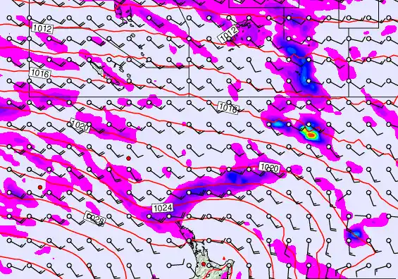 New Zealand to Fiji forecast chart for Wednesday, May 13th, 2026 at 6:00 AM