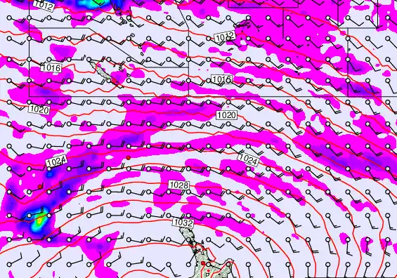 New Zealand to Fiji forecast chart for Friday, May 15th, 2026 at 12:00 AM