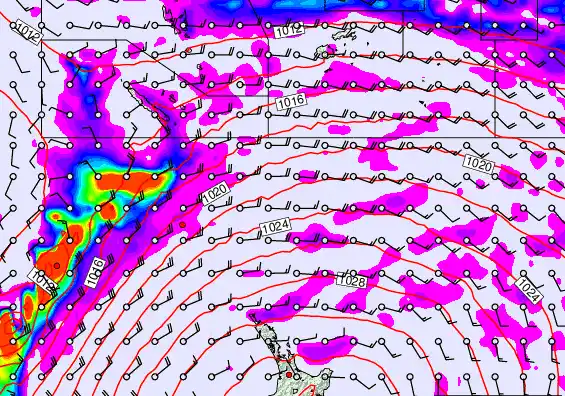 New Zealand to Fiji forecast chart for Tuesday, May 19th, 2026 at 12:00 AM