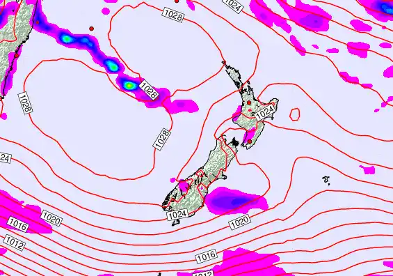 New Zealand forecast chart for Thursday, May 21st, 2026 at 12:00 PM