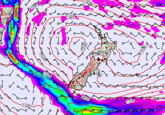 New Zealand forecast chart for Wednesday, May 20th, 2026 at 12:00 AM