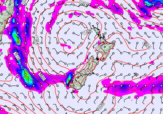 New Zealand forecast chart for Wednesday, May 20th, 2026 at 6:00 PM
