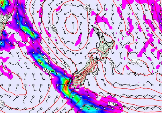 New Zealand forecast chart for Thursday, May 21st, 2026 at 6:00 PM