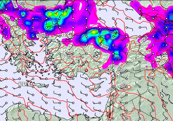 Turkey forecast chart for Tuesday, May 12th, 2026 at 6:00 PM