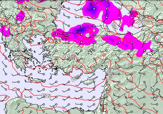 Turkey forecast chart for Wednesday, May 13th, 2026 at 6:00 AM