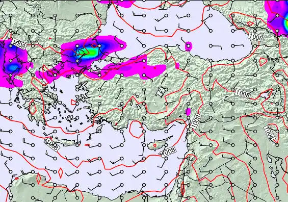 Turkey forecast chart for Thursday, May 14th, 2026 at 12:00 AM