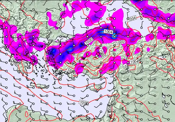 Turkey forecast chart for Thursday, May 14th, 2026 at 12:00 PM