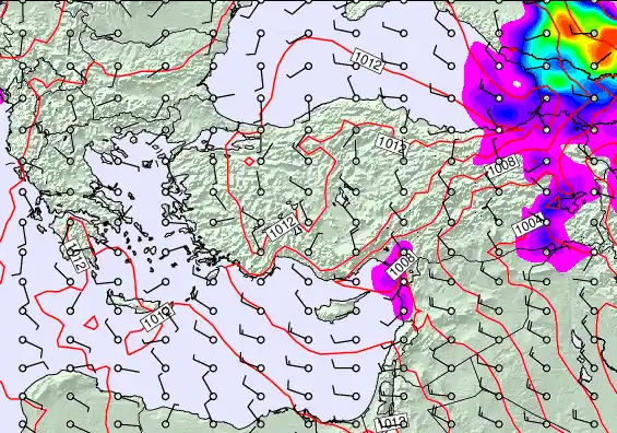 Turkey forecast chart for Saturday, May 16th, 2026 at 6:00 AM