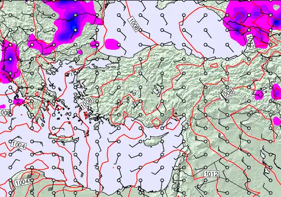 Turkey forecast chart for Sunday, May 17th, 2026 at 6:00 AM