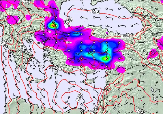 Turkey forecast chart for Monday, May 18th, 2026 at 12:00 AM