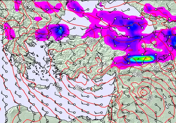 Turkey forecast chart for Monday, May 18th, 2026 at 6:00 PM