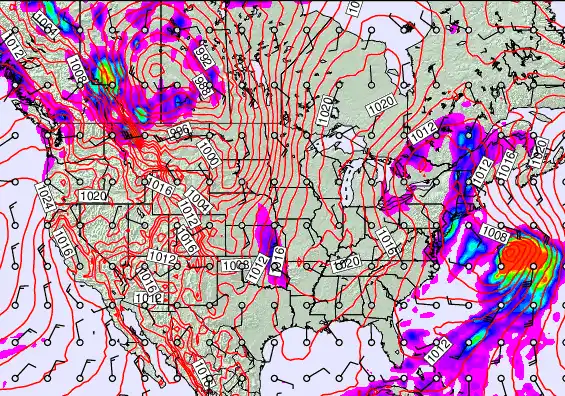 USA forecast chart for Thursday, May 14th, 2026 at 12:00 PM