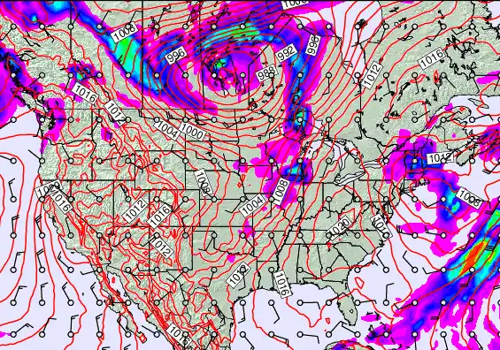 USA forecast chart for Friday, May 15th, 2026 at 12:00 PM
