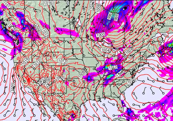 USA forecast chart for Saturday, May 16th, 2026 at 12:00 PM