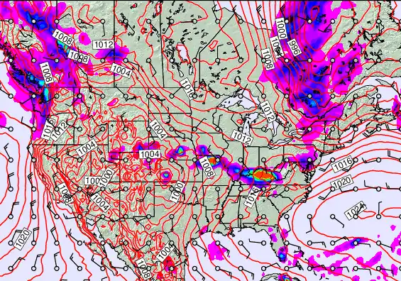 USA forecast chart for Sunday, May 17th, 2026 at 12:00 AM
