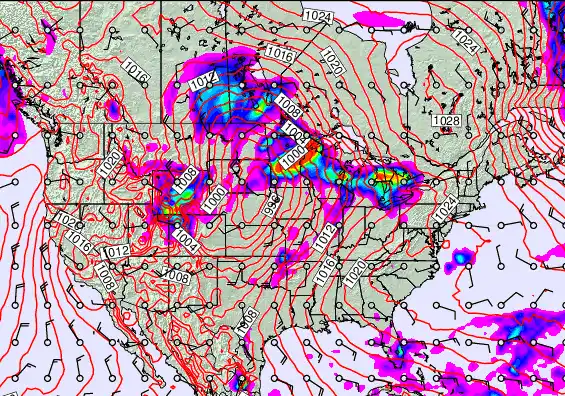 USA forecast chart for Monday, May 18th, 2026 at 12:00 PM