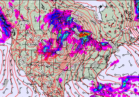USA forecast chart for Monday, May 18th, 2026 at 6:00 PM