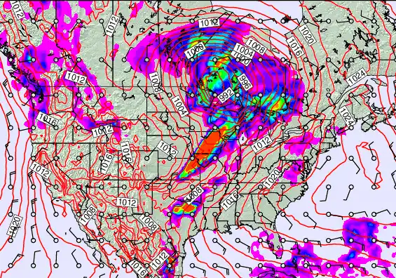 USA forecast chart for Tuesday, May 19th, 2026 at 6:00 AM