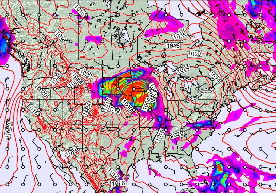 USA forecast chart for Thursday, May 21st, 2026 at 12:00 PM