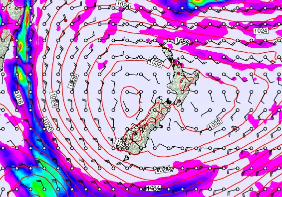 New Zealand forecast chart for Tuesday, May 19th, 2026 at 6:00 PM