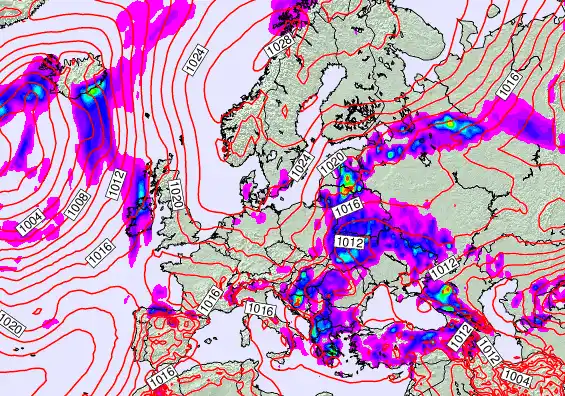 Europe forecast chart for Friday, May 22nd, 2026 at 6:00 PM