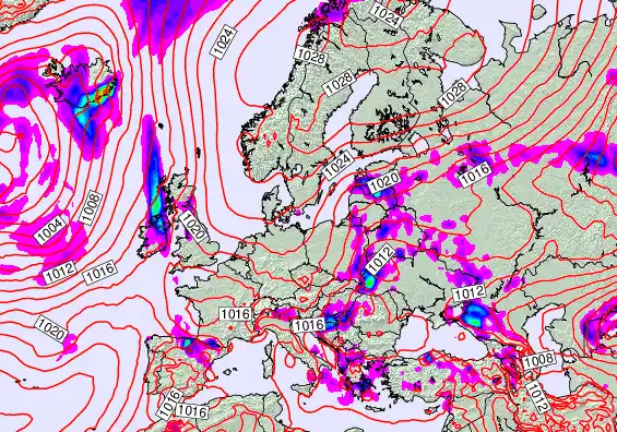Europe forecast chart for Saturday, May 23rd, 2026 at 12:00 AM