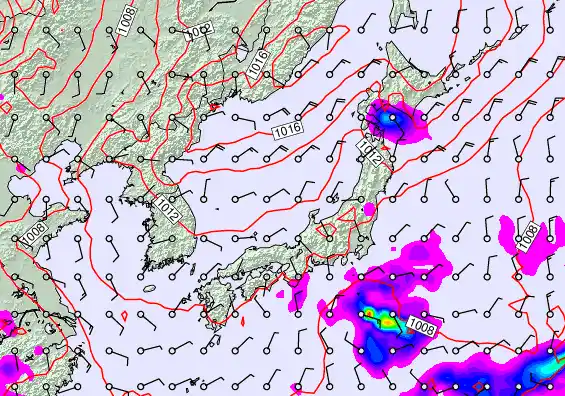 Japan forecast chart for Wednesday, May 13th, 2026 at 6:00 PM