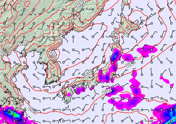 Japan forecast chart for Thursday, May 14th, 2026 at 6:00 AM