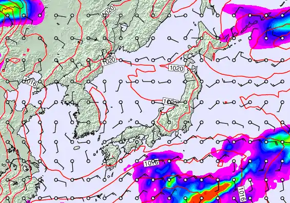Japan forecast chart for Saturday, May 16th, 2026 at 6:00 PM