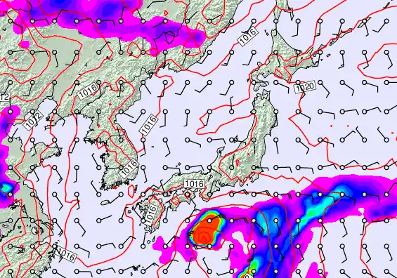 Japan forecast chart for Sunday, May 17th, 2026 at 12:00 PM
