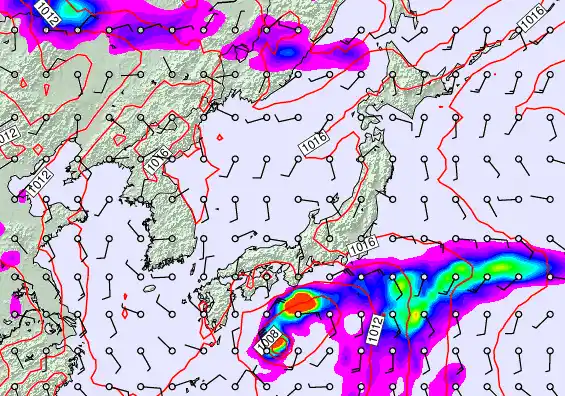 Japan forecast chart for Sunday, May 17th, 2026 at 6:00 PM