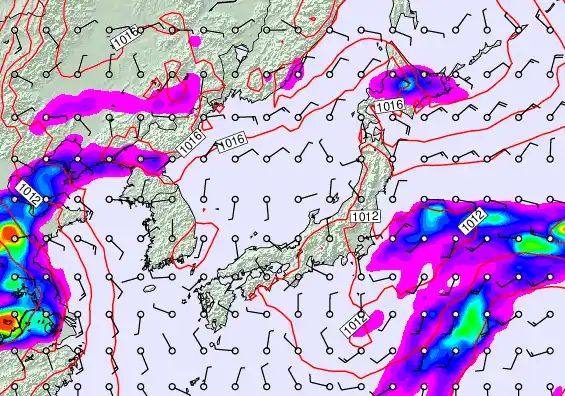 Japan forecast chart for Tuesday, May 19th, 2026 at 12:00 AM