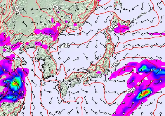 Japan forecast chart for Tuesday, May 19th, 2026 at 6:00 AM