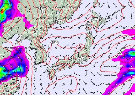 Japan forecast chart for Tuesday, May 19th, 2026 at 6:00 PM