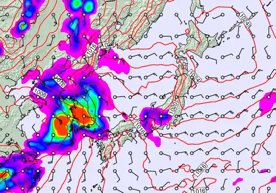 Japan forecast chart for Wednesday, May 20th, 2026 at 12:00 PM