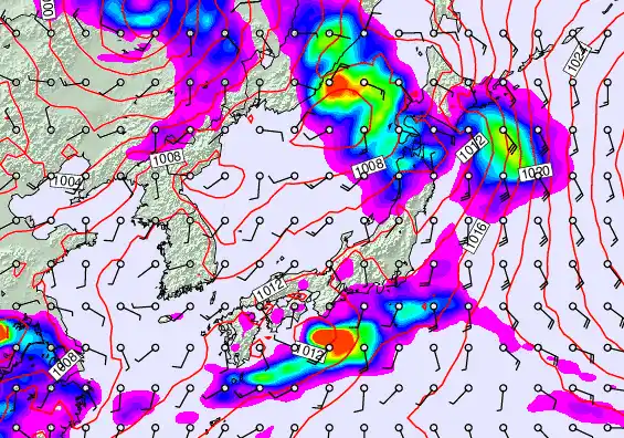 Japan forecast chart for Friday, May 22nd, 2026 at 12:00 PM