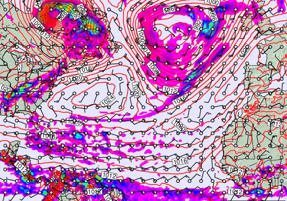 North Atlantic forecast chart for Wednesday, May 20th, 2026 at 6:00 AM