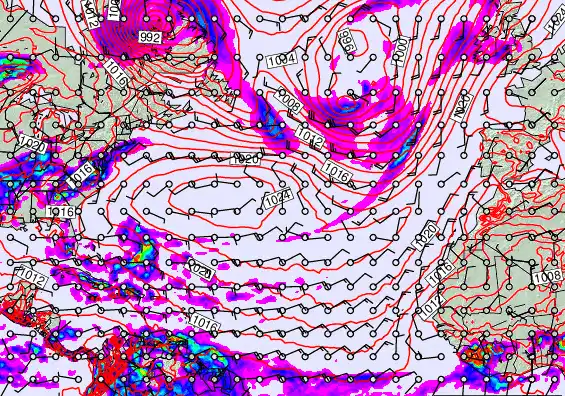 North Atlantic forecast chart for Thursday, May 21st, 2026 at 12:00 AM