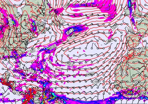 North Atlantic forecast chart for Saturday, May 23rd, 2026 at 6:00 AM