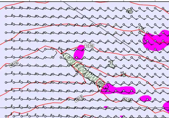 New Caledonia forecast chart for Wednesday, May 20th, 2026 at 12:00 PM