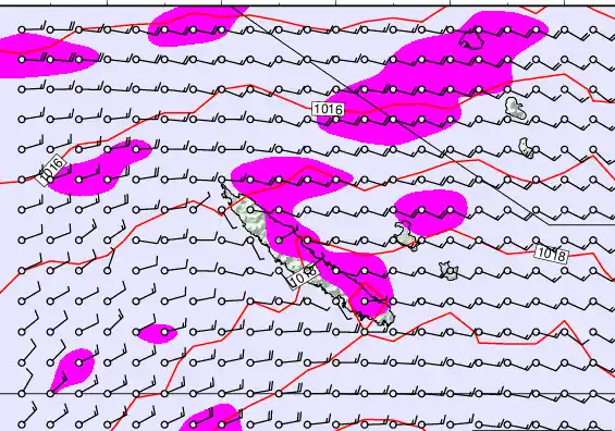 New Caledonia forecast chart for Friday, May 22nd, 2026 at 12:00 AM