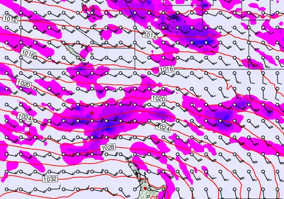 New Zealand to Fiji forecast chart for Thursday, May 14th, 2026 at 6:00 AM