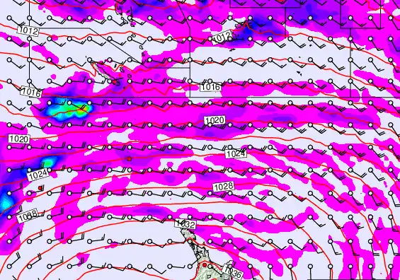 New Zealand to Fiji forecast chart for Friday, May 15th, 2026 at 6:00 PM