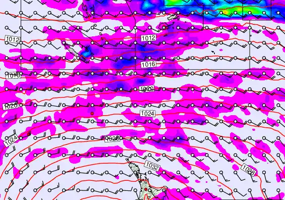 New Zealand to Fiji forecast chart for Sunday, May 17th, 2026 at 6:00 AM