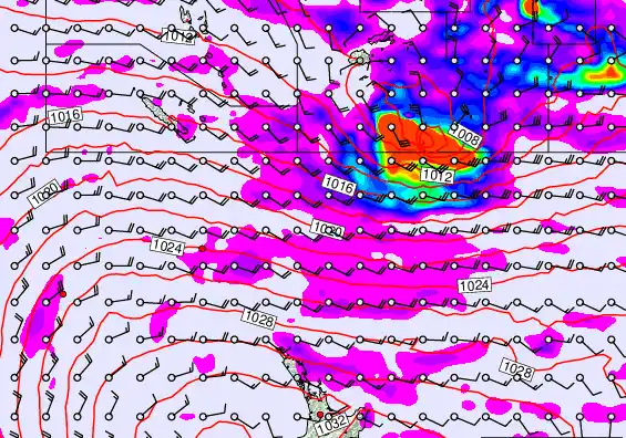 New Zealand to Fiji forecast chart for Tuesday, May 19th, 2026 at 12:00 AM