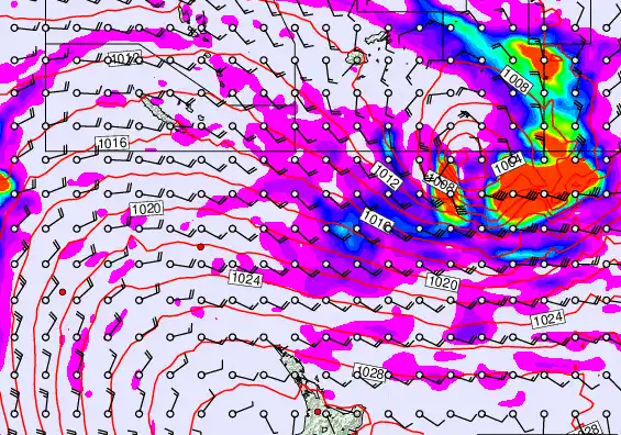 New Zealand to Fiji forecast chart for Tuesday, May 19th, 2026 at 6:00 PM