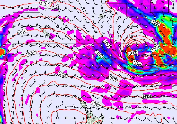 New Zealand to Fiji forecast chart for Wednesday, May 20th, 2026 at 12:00 AM